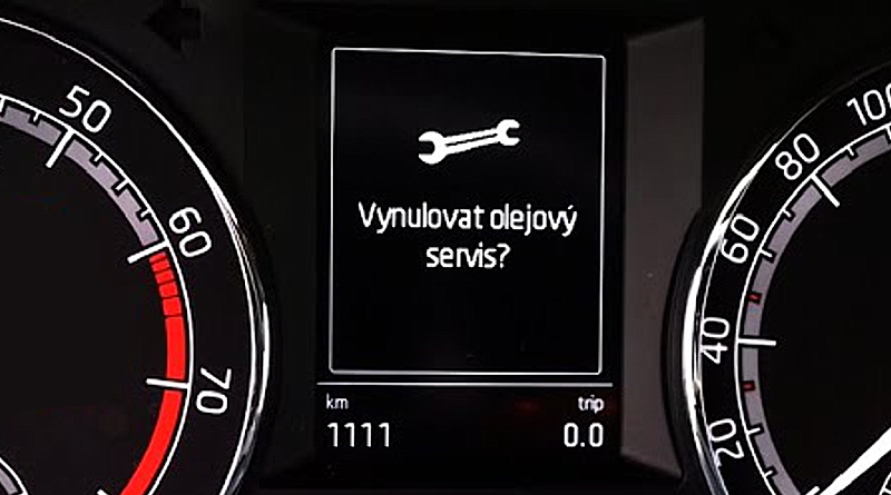 Nulování olejového servisu Octavia 3